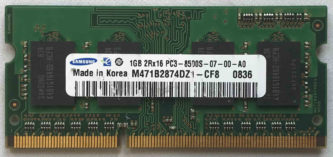 Samsung 1GB 2Rx16 PC3-8500S-7-00-A0