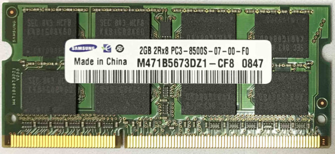 Samsung 2GB 2Rx8 PC3-8500S-07-00-F0