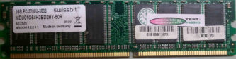 Swissbit 1GB PC3200U 400MHz 184pins