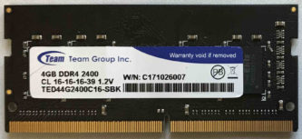 Team Group 4GB 2Rx8 PC4-2400