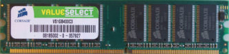 ValueSelect 1GB PC3200U 400MHz 184pins