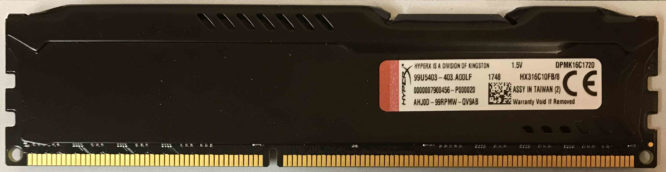 Kingston 8GB 2Rx8 PC3-12800U HyperX Fury