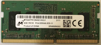 Micron 4GB 1Rx16 PC4-3200AA-SC0-11
