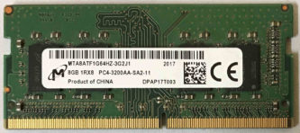 Micron 8GB 1Rx8 PC4-3200-SA2-11