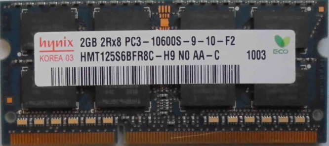 Hynix 2GB 2Rx8 PC3-10600S-9-10-F2