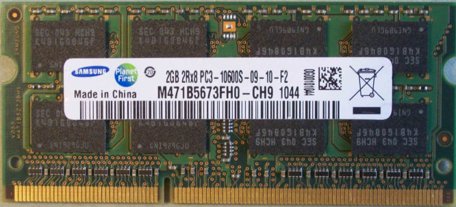 Samsung 2GB 1Rx8 PC3-10600S-09-10-F2