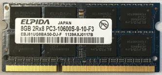 Elpida 8GB 2Rx8 PC3-10600S-9-10-F3