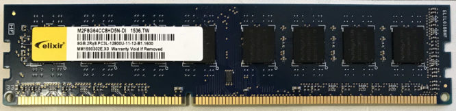 8GB 2Rx8 PC3L-12800U-11-12-B1.1600 Elixir