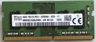 SKhynix 4GB 1Rx16 PC4-3200AA-SC0-11