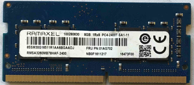 Ramaxel 8GB 1Rx8 PC4-2400T-SA1-11