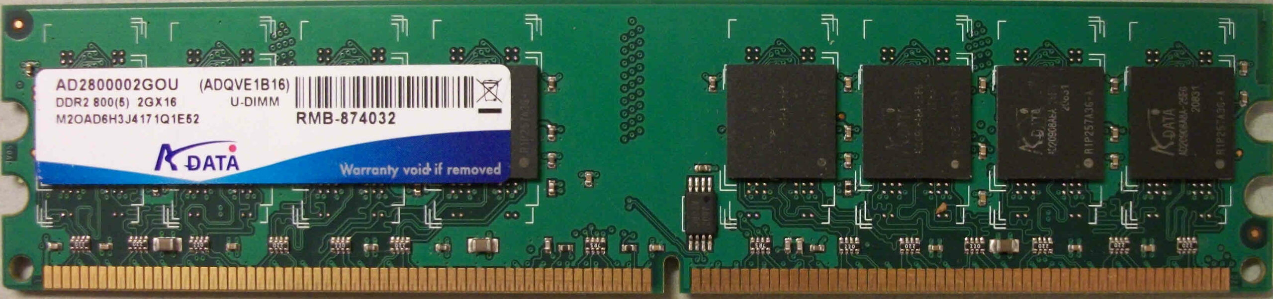 2GB PC2-6400U Adata