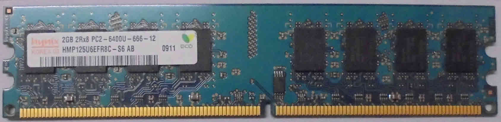 2GB 2Rx8 PC2-6400U-666-12 SKhynix