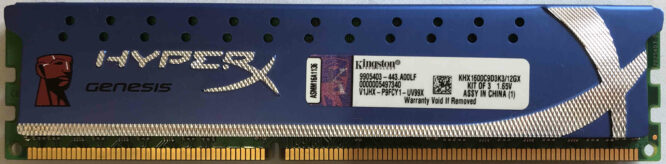 4GB PC3-12800U Kingston HyperX