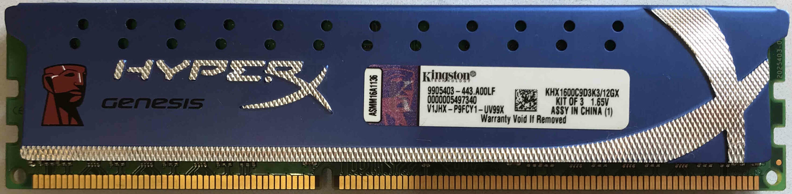 4GB PC3-12800U Kingston HyperX