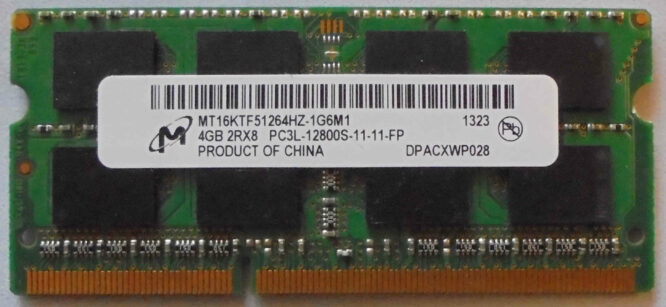 Micron 4GB 2Rx8 PC3L-12800S-11-11-FP