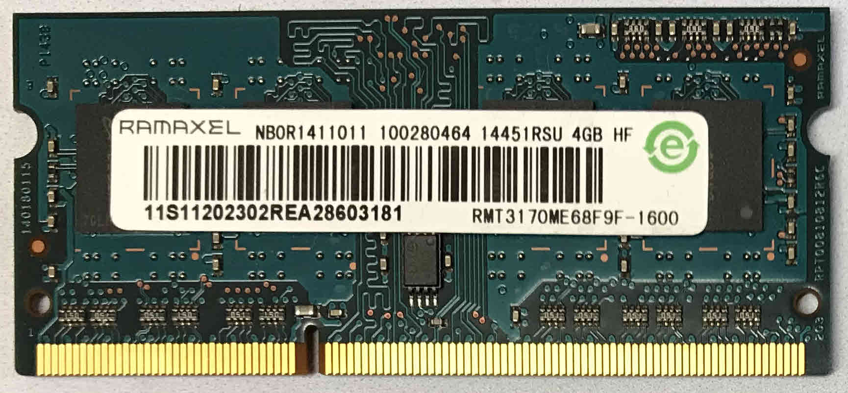 4GB PC3-12800S Ramaxel
