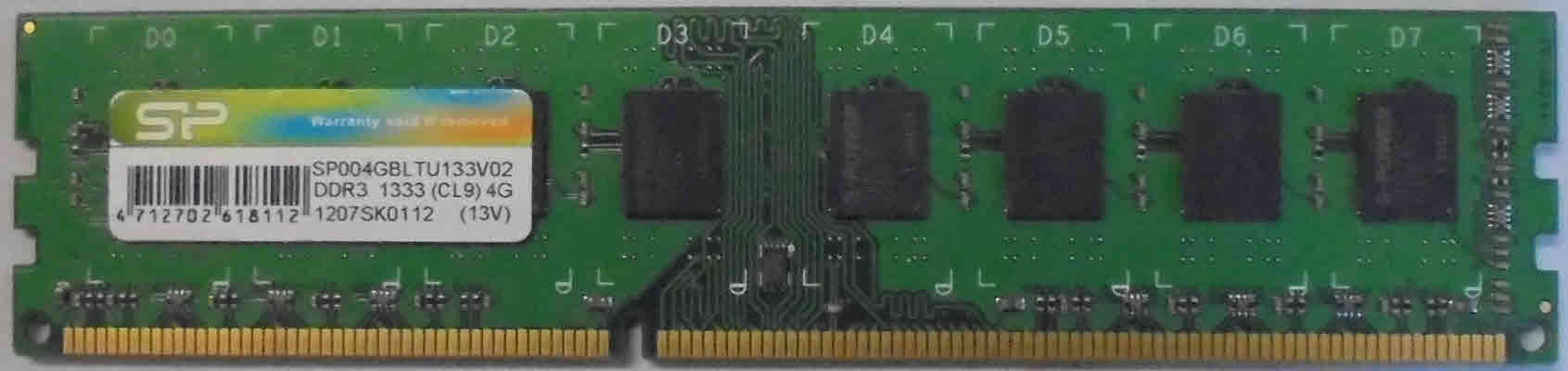 4GB PC3-10600U Silicon Power