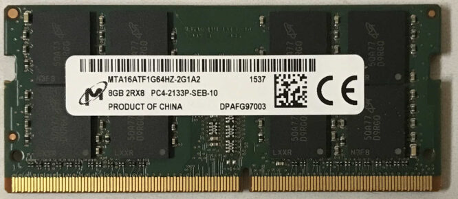 Micron 8GB 2Rx8 PC4-2133P-SEB-10