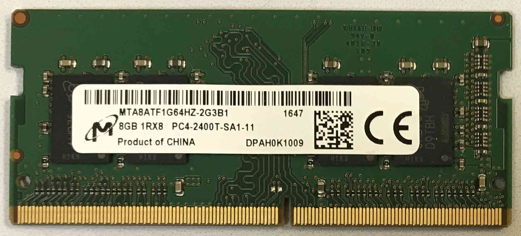 Micron 8GB 1Rx8 PC4-2400T-SA1-11