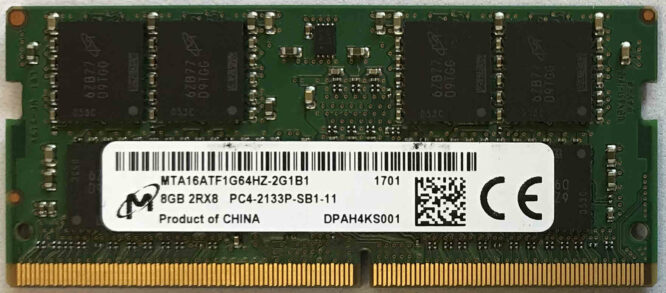 Micron 8GB 2Rx8 PC4-2133P-SB1-11