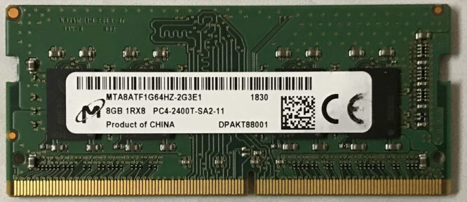 Micron 8GB 1Rx8 PC4-2400T-SA2-11