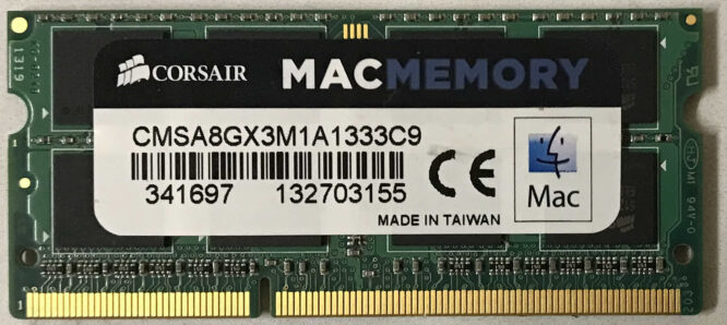 Corsair 8GB 2Rx8 PC3-10600S Macmemory