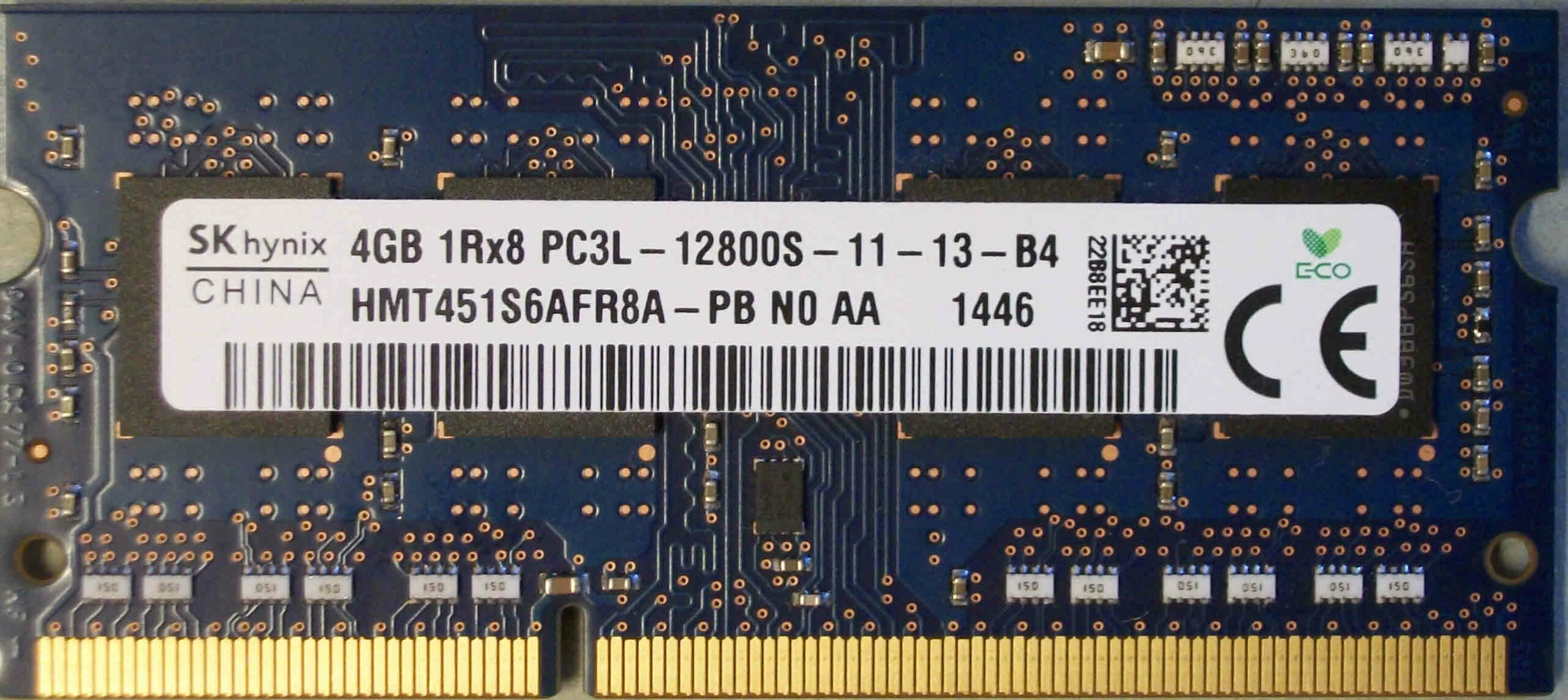 SKhynix 4GB 1Rx8 PC3L-12800S-11-13-B4