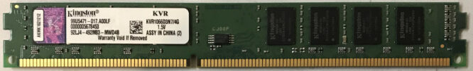 4GB 2Rx8 PC3-8500U Kingston LP