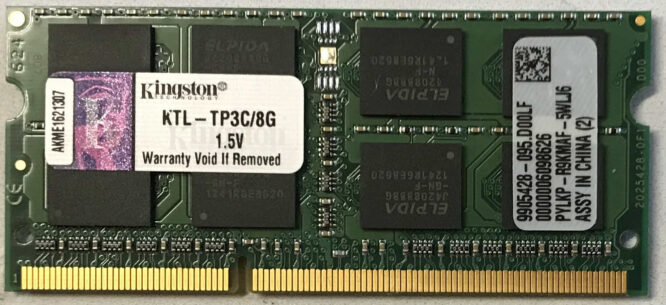 Kingston 8GB PC3-12800S KTL-TP3C/8G
